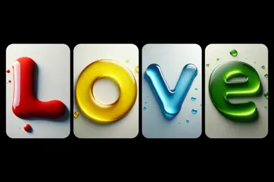 Photorealistic Liquid Letter Spill