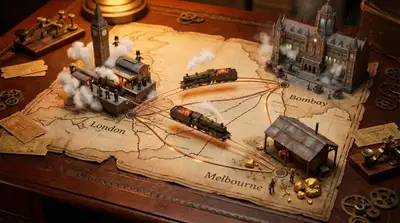 Living World Map with Miniature City Dioramas