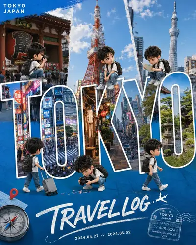 Chibi Travel Vlog Poster Design