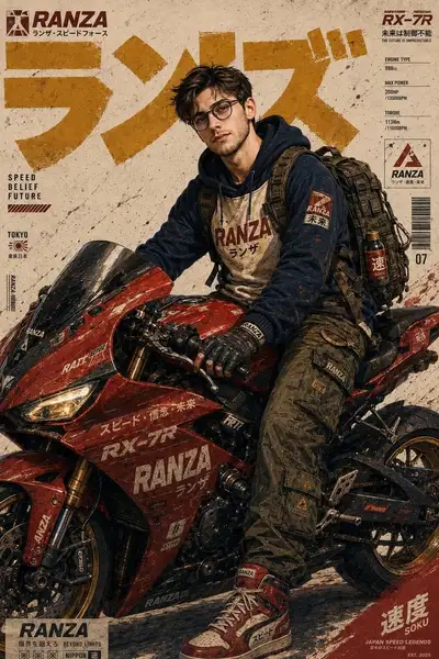 Street-Racer Portrait Poster Prompt