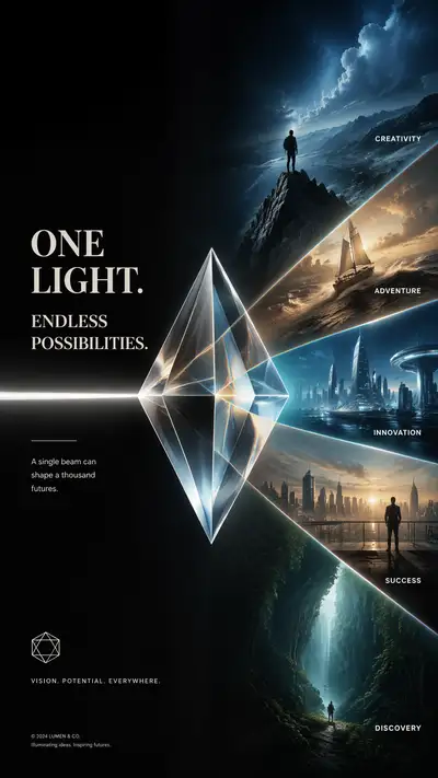 Crystal Prism Life Paths Advertising Poster