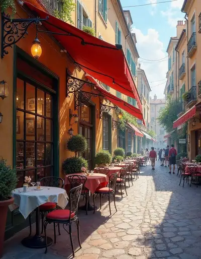 European Cafe Old Master Oil Painting