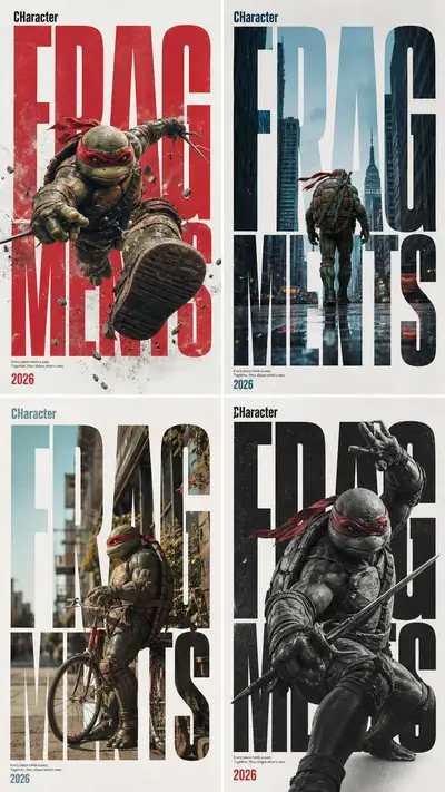 Ninja Turtle Editorial Typography Poster