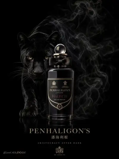 Penhaligon's nocturnal fragrance campaign with a black panther