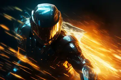 Dynamic Futurism Cinematic Scene
