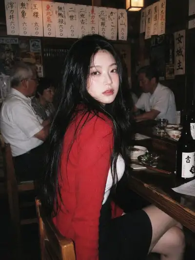 90s Disposable Camera Snapshot Inside a Japanese Izakaya
