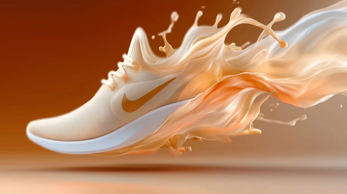 Caramel Swirls Nike Footwear Design with Style Reference