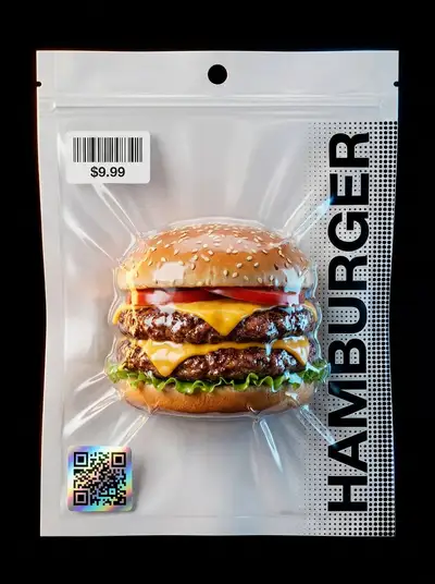 Vacuum-Sealed Pouch Product Packaging Render