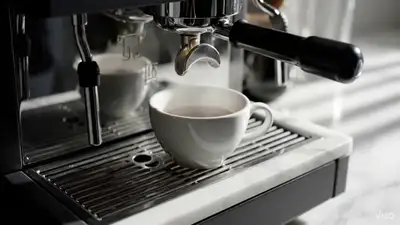 Luxury Espresso Machine Cinematic Shot
