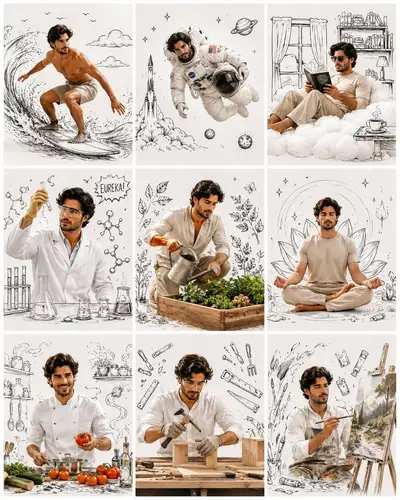 Prompt de collage de style de vie éditorial ultra-réaliste