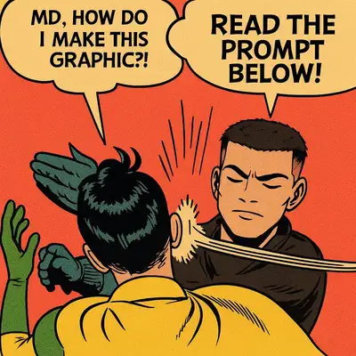 Meme cómico retro de Batman abofeteando a Robin con tu personaje