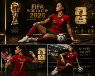 Portugal fan World Cup three-panel poster collage
