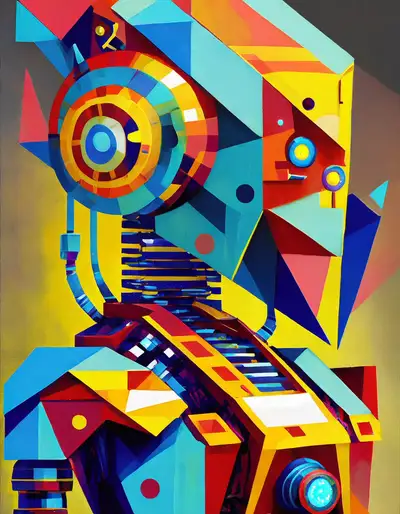 Astuce de prompt pour l'art cubiste abstrait