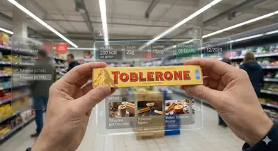 Holographic AR Supermarket Interface Prompt