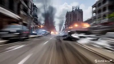 Hyper Speed POV Post-Apocalyptic City