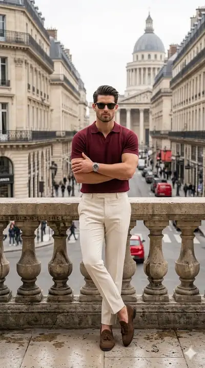 Parisian Balcony Menswear Fashion Photo