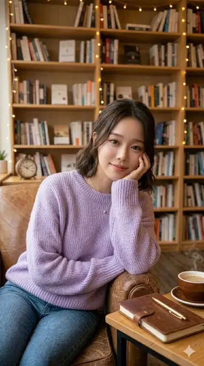 Cozy Bookstore Cafe Portrait