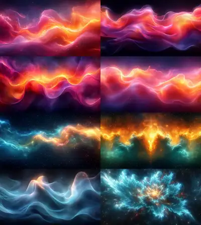 Prompt de arte digital abstracto para Midjourney