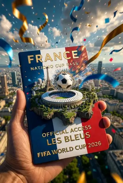 Pass national collector Coupe du Monde, modèle d'affiche promotionnelle 3D