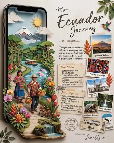 Premium Digital Scrapbook Travel Poster