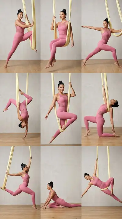 Aerial Yoga Editorial 3x3 Campaign Grid
