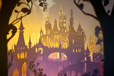 Enchanted Paper Cut Animation Prompt