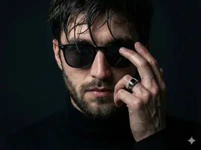 Cinematic Wet-Skin Portrait with Sunglasses