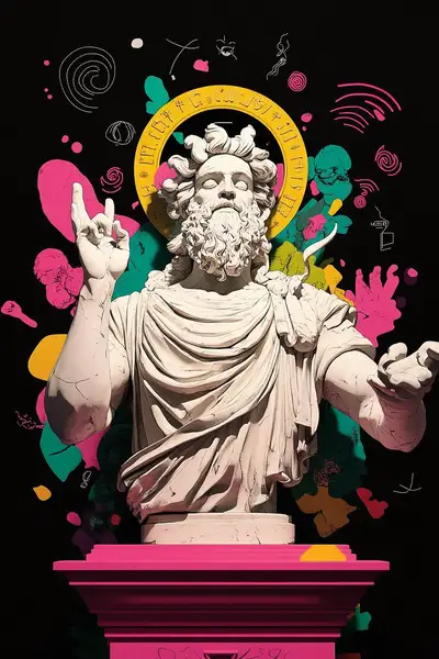 Museum Statue Chaos Doodle Prompt