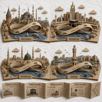Papercraft City Diorama Image Prompt