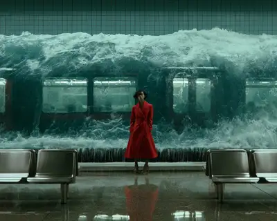 Surreal Subway Seawater Cinematic Photo