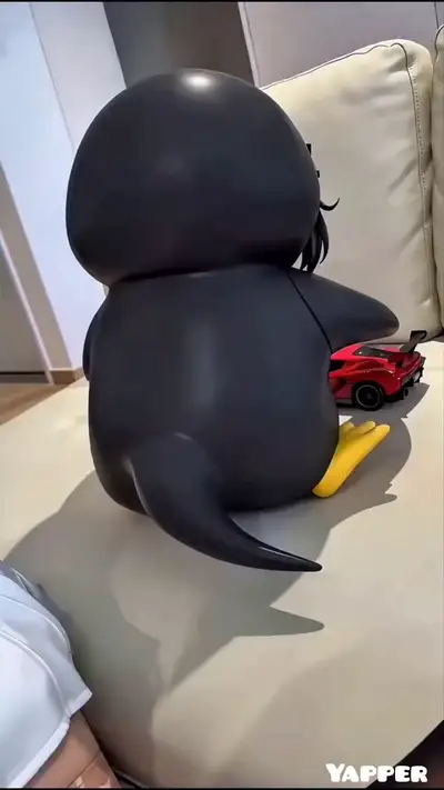 Chibi Girl in Penguin Onesie Animation Prompt