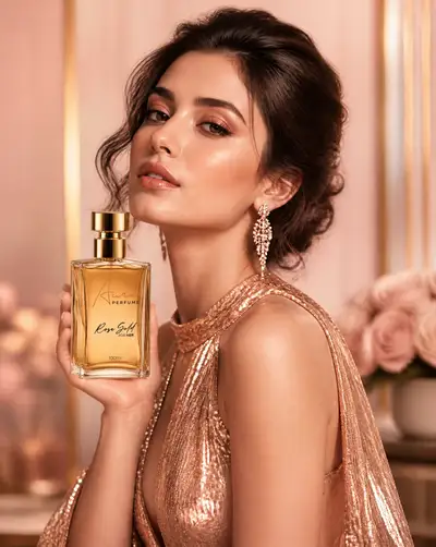 Aura perfume luxury fashion advertisement