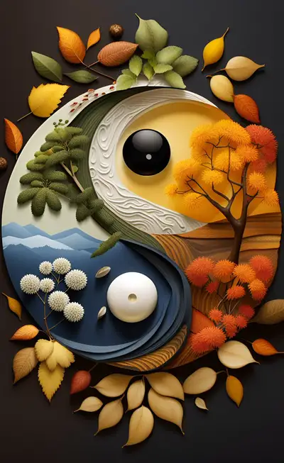 Interwoven Seasons Forest Landscape