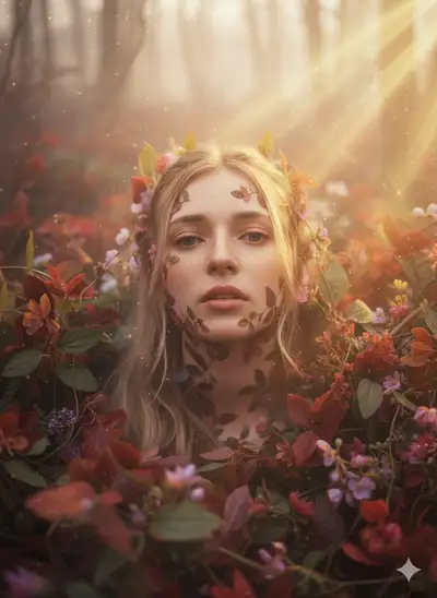 Cinematic Portrait in Foliage