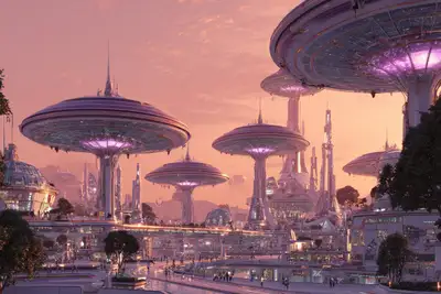 Retro-Futuristic Utopia Visualization