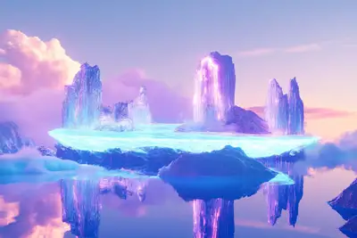 Holographic Neon Horizon Prompt