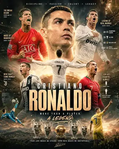 Cinematic Football Poster of Elite Player