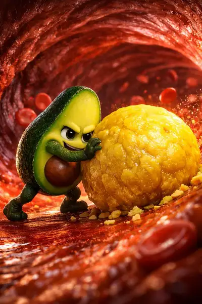Pixar-style Avocado Cleaning Artery