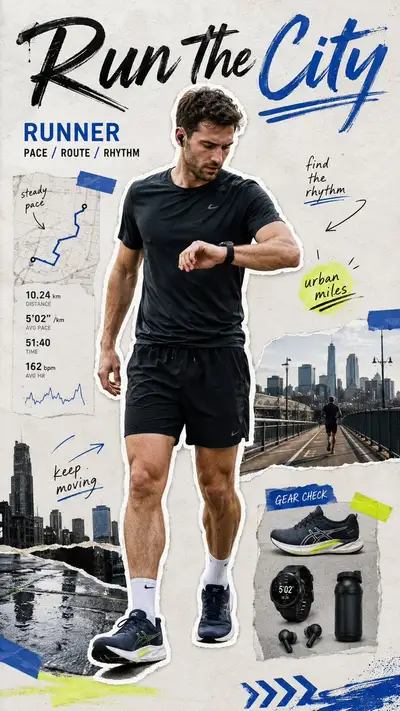 Editorial Sports Portrait Poster Template