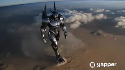 Celestial Titan Walking Across Earth's Atmosphere
