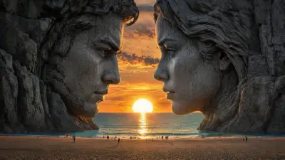 Cinematic Rock Face Cliff Lovers