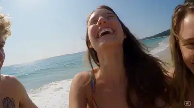 Casual Beach Day Smartphone Video Prompt