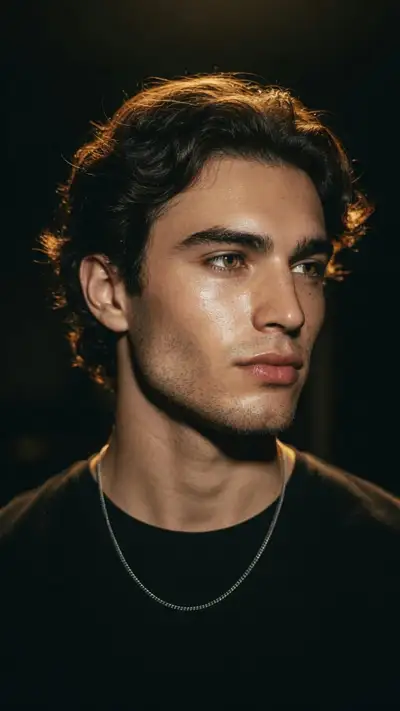 Cinematic night flash portrait with warm rim light (JSON recipe)
