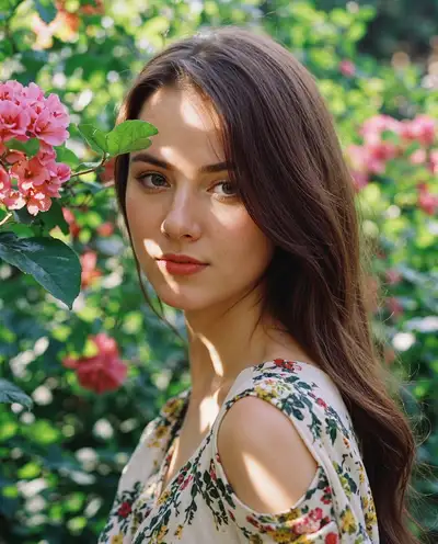 Romantic Garden Editorial Portrait