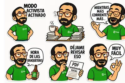 Cartoon Teacher Sticker Set Prompt