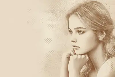 Halftone Portrait Reverie
