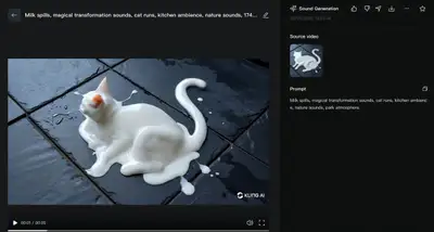 Spilled Milk Cat Transformation Video Prompt