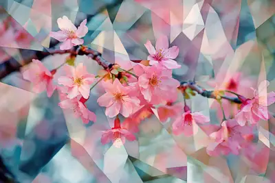 Prismatic Geometric Collage Prompt