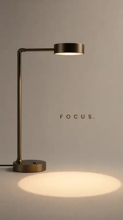 Premium Industrial Product Study: Luxury Desk Lamp