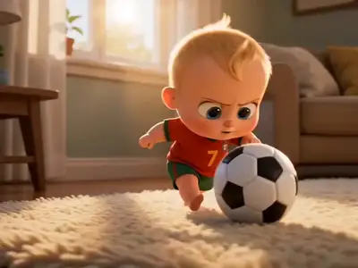 シウポーズによるピクサー風赤ちゃんサッカー祝福動画